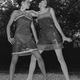 Models wearing disposable dresses designed by Daniel Hechter